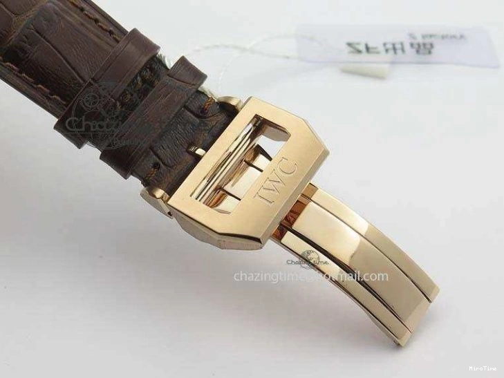 MIROTIME 0418 Portuguese Chrono RG IW371480 ZF 1:1 Best Edition White Dial On Brown Leather Strap A7750 V HighPerformance 7266